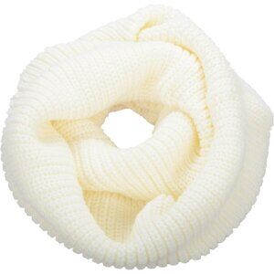 Women's Cream Thick Ribbed Knit Winter Infinity Circle Loop Scarf